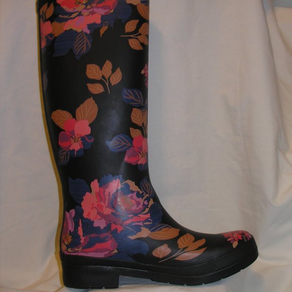New Chooka Women's 6M Floral Shoes Tall Rain Boots Box - Picture 4 of 12